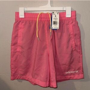 Adidas Originals Men’s Adicolor Essentials 
Size Small Pink Trefoil Swim Shorts